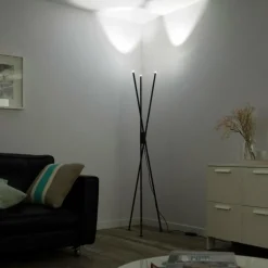 Lampadaire Paul-Neuhaus Q-PETER LED Anthracite, 3 lumières, Télécommandes