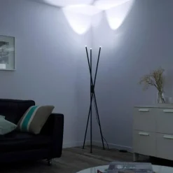 Lampadaire Paul-Neuhaus Q-PETER LED Anthracite, 3 lumières, Télécommandes