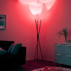 Lampadaire Paul-Neuhaus Q-PETER LED Anthracite, 3 lumières, Télécommandes