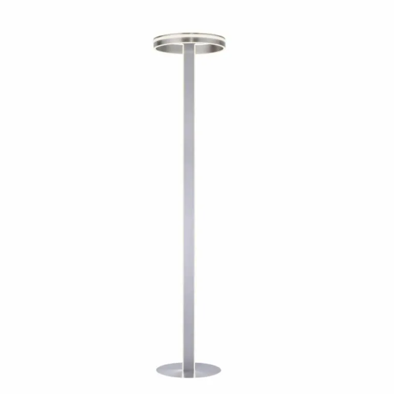 Lampadaire Paul-Neuhaus Q-VITO LED Acier brossé, 3 lumières, Télécommandes