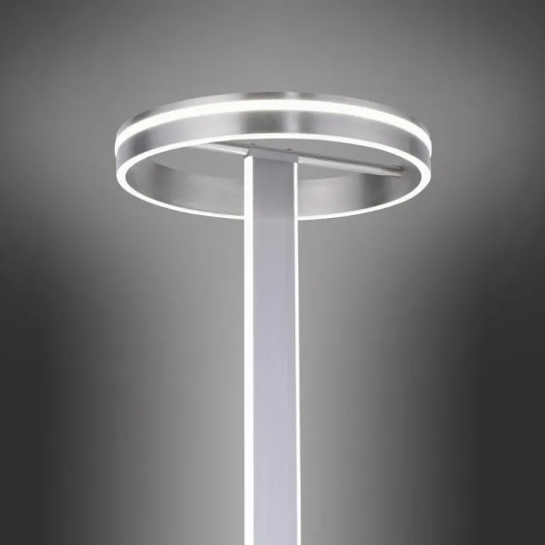 Lampadaire Paul-Neuhaus Q-VITO LED Acier brossé, 3 lumières, Télécommandes