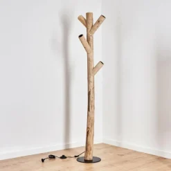 Lampadaire Pozos Écru, Noir, 4 lumières