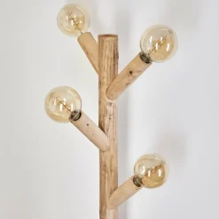 Lampadaire Pozos Écru, Noir, 4 lumières