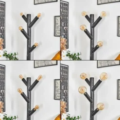 Lampadaire Pozos Noir, 4 lumières