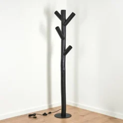 Lampadaire Pozos Noir, 4 lumières