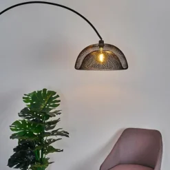 Lampadaire Pralo Noir, 1 lumière