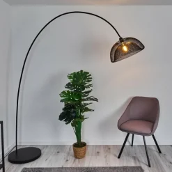 Lampadaire Pralo Noir, 1 lumière