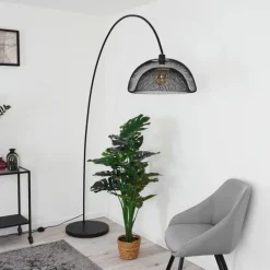 Lampadaire Pralo Noir, 1 lumière