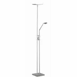 Lampadaire Reality LUKE LED Nickel mat, 2 lumières