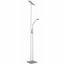 Lampadaire Reality LUKE LED Nickel mat, 2 lumières