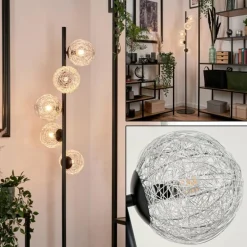 Lampadaire Remaisnil Argenté, 5 lumières