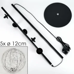 Lampadaire Remaisnil Argenté, 5 lumières