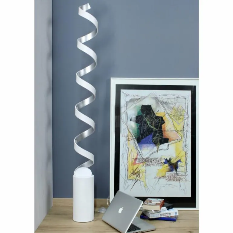 Lampadaire Rezat LED Argenté, Blanc, 1 lumière