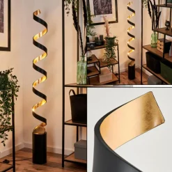 Lampadaire Rezat LED Noir doré, 1 lumière