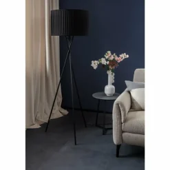 Lampadaire SCHÖNER WOHNEN-Kollektion Crease Noir, 3 lumières