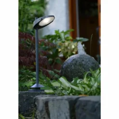 Lampadaire solaire Lutec STACK LED Gris, 3 lumières