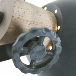 Lampadaire Steinhauer Gearwood Gris, Bois clair, 2 lumières