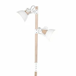 Lampadaire Steinhauer Gearwood Bois foncé, Blanc, 1 lumière