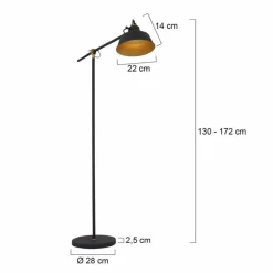 Lampadaire Steinhauer Mexlite Noir, 1 lumière