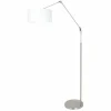 Lampadaire Steinhauer Prestige Chic Acier brossé, 1 lumière