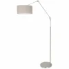 Lampadaire Steinhauer Prestige Chic Acier brossé, 1 lumière