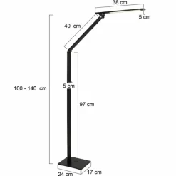 Lampadaire Steinhauer Serenade LED Noir, Blanc, 1 lumière