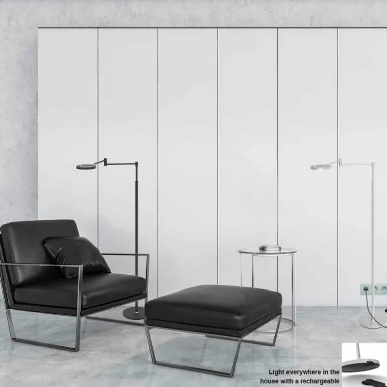 Lampadaire Steinhauer Soleil LED Noir, 1 lumière