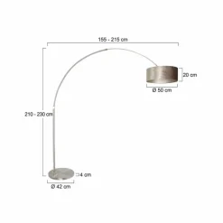 Lampadaire Steinhauer Sparkled Light Acier brossé, 1 lumière