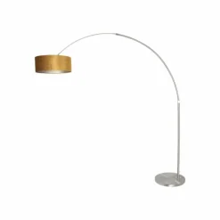 Lampadaire Steinhauer Sparkled Light Acier brossé, 1 lumière