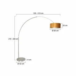 Lampadaire Steinhauer Sparkled Light Acier brossé, 1 lumière
