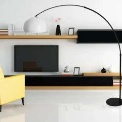 Lampadaire Steinhauer Stresa Noir, 1 lumière