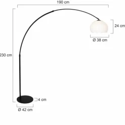 Lampadaire Steinhauer Stresa Noir, 1 lumière