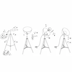 Lampadaire Steinhauer Sunflower, 1 lumière