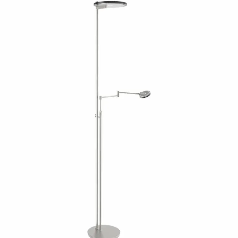 Lampadaire Steinhauer Turound LED Acier inoxydable, 2 lumières