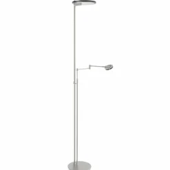 Lampadaire Steinhauer Turound LED Acier brossé, 2 lumières