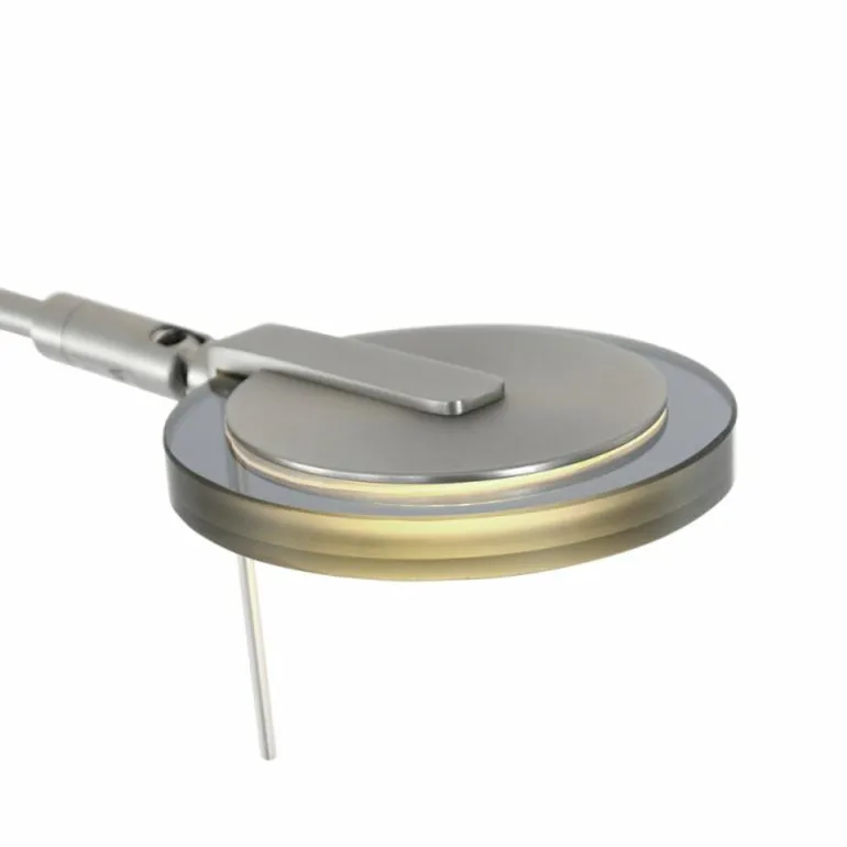 Lampadaire Steinhauer Turound LED Acier brossé, 2 lumières