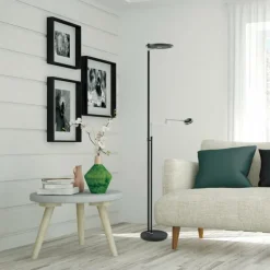 Lampadaire Steinhauer Turound LED Noir, 2 lumières