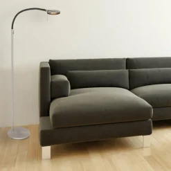 Lampadaire Steinhauer Turound LED Acier brossé, 1 lumière