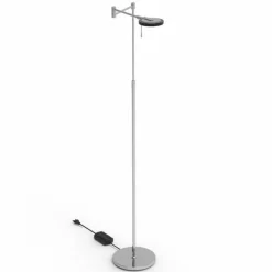 Lampadaire Steinhauer Turound LED Acier brossé, 1 lumière