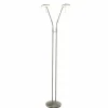 Lampadaire Steinhauer ZENITH LED Acier inoxydable, 2 lumières