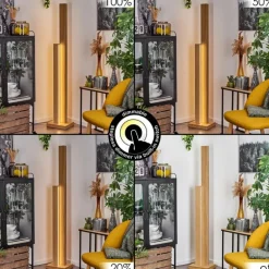 Lampadaire Tejedor LED Écru, 2 lumières