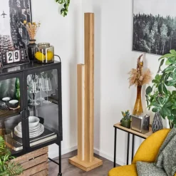 Lampadaire Tejedor LED Écru, 2 lumières