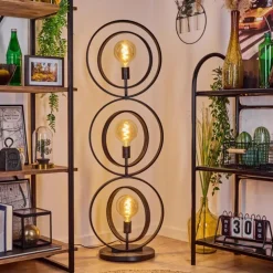 Lampadaire Tercel Gris, Noir, 3 lumières