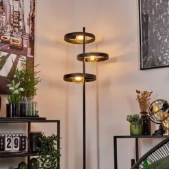 Lampadaire Theareabarivat Anthracite, 3 lumières