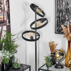 Lampadaire Theareabarivat Anthracite, 3 lumières