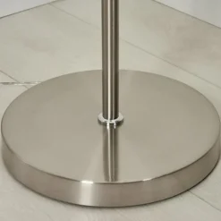 Lampadaire Theron LED Nickel mat, 1 lumière, Télécommandes