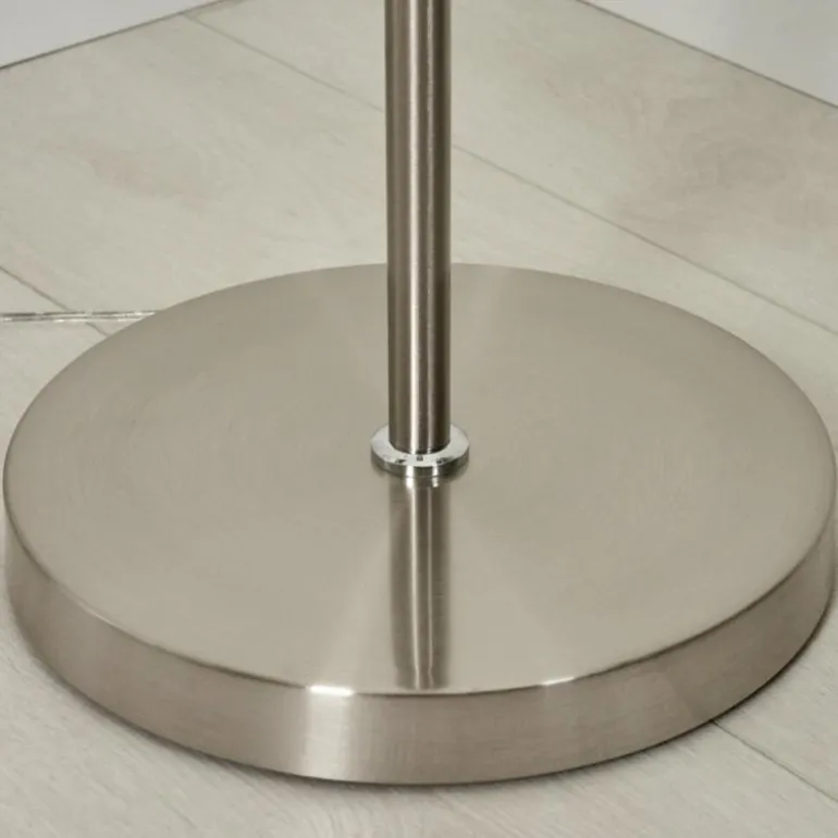 Lampadaire Theron LED Nickel mat, 1 lumière, Télécommandes