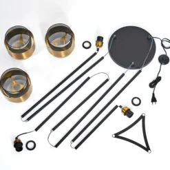 Lampadaire Traak Noir, 3 lumières