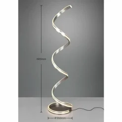 Lampadaire Trio-Leuchten Yara LED Nickel mat, 1 lumière