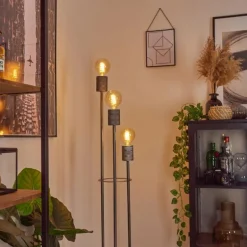 Lampadaire Tyldom Argent Oxydé, 3 lumières